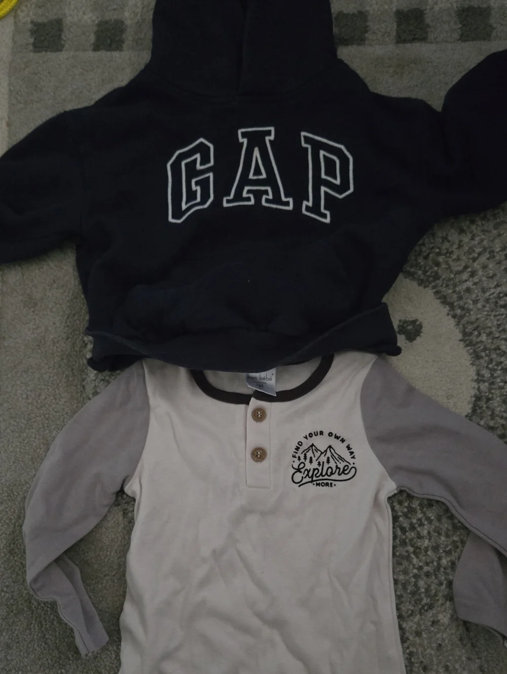 GAP Navy Kids Hoodie with White Logo
